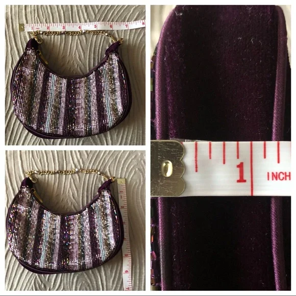 🎉🌹HP🌹🎉Liz Claiborne Beaded Evening Hand Purse - Picture 8 of 10